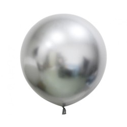 Lateksowe okrągłe Balony Beauty&Charm, platynowe srebrne 24"/ 2 szt.