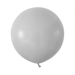 Lateksowe okrągłe Balony Beauty&Charm, pastelowe, szare 24"/ 2 szt.