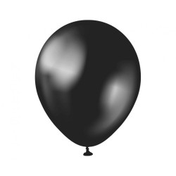 Lateksowe klasyczne Balony Beauty&Charm, metaliki czarne 5"/ 20 szt.