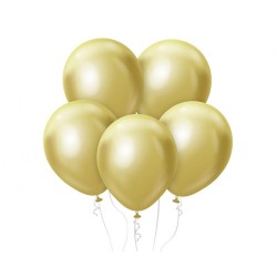 Klasyczne lateksowe Balony Beauty&Charm, platynowe j. złote 12"/ 7 szt.