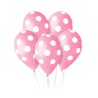 Lateksowe klasyczne Balony Beauty&Charm, Grochy, pastelowe różowe 12"/ 50 szt.