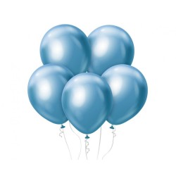 Klasyczne lateksowe Balony Beauty&Charm, platynowe j. niebieskie 12"/ 50 szt.