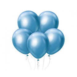 Lateksowe klasyczne Balony Beauty&Charm, platynowe niebieskie 12"/ 50 szt.