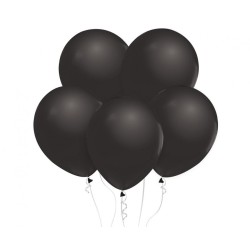 Lateksowe klasyczne Balony Beauty&Charm, metaliki czarne 12"/ 50 szt.