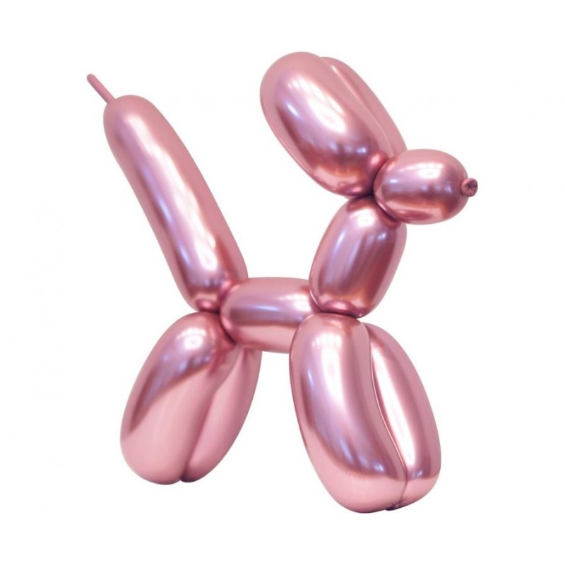 Klasyczne lateksowe Balony do modelowania Beauty&Charm, platynowe j. różowe, 50 szt.