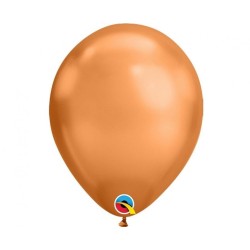 Lateksowe klasycznye Balony QL 11" chrom miedziany / 25 szt.
