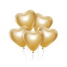 Lateksowe klasyczne Balony Beauty&Charm, platynowe złote serca 12"/ 6 szt. KK