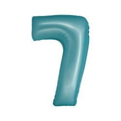 Balon foliowy niebieska Cyfra 7, 30" - 76 cm / 1 szt