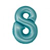 Balon foliowy niebieska Cyfra 8, 30" - 76 cm / 1 szt