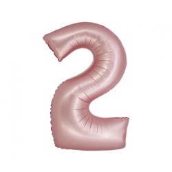 Balon foliowy różowa "cyfra 2", 30"- 76 cm /1szt
