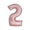 Balon foliowy różowa "cyfra 2", 30"- 76 cm /1szt