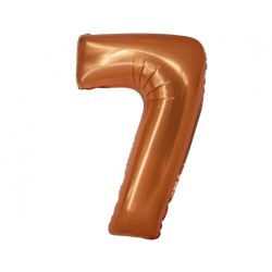 Balon foliowy pomarańczowa "cyfra 7", 30"- 76 cm /1szt