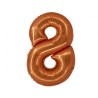 Balon foliowy pomarańczowa "cyfra 8", 30"- 76 cm /1szt