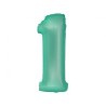 Balon foliowy zielona "cyfra 1", 30"- 76 cm /1szt