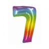 Balon foliowy tęczowa "cyfra 7", 30"- 76 cm /1szt