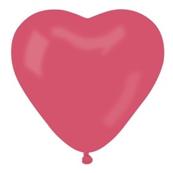 Lateksowe balony w kształcie serca CR pastel - czerwone 05/ 50 szt.