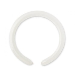 Lateksowe białe balony rurki, 1" - 2,5 cm. 100 szt.