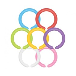 Lateksowe kolorowe balony rurki mix, 1" - 2,5 cm. 250 szt.