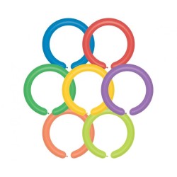 Lateksowe kolorowe balony rurki mix, 1" - 2,5 cm. 100 szt.