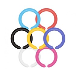 Lateksowe kolorowe balony rurki mix, 1" - 2,5 cm. 100 szt.