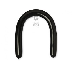 Lateksowe do modelowania Balony D6 - Rurki włoskie, typ 350, czarne 14/ 100 szt.