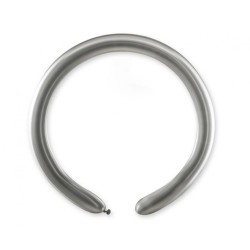 Lateksowe Balony do modelowania DB4 - Rurki włoskie shiny srebrne/ 100 szt.