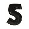 Balon foliowy czarna "cyfra 5", 36"- 92 cm /1szt