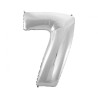 Balon foliowy srebrna "cyfra 7", 36"- 92 cm /1szt
