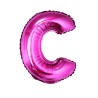 Balon foliowy różowy "Litera C", 14"- 35 cm /1szt