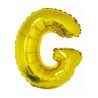 Balon foliowy złoty "Litera G", 14"- 35 cm /1szt