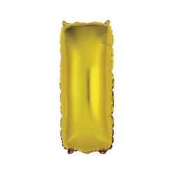 Balon foliowy złoty "Litera I", 14"- 35 cm /1szt