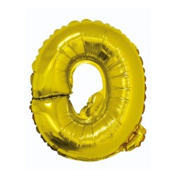 Balon foliowy złoty "Litera Q", 14"- 35 cm /1szt