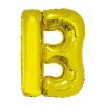 Balon foliowy złoty "Litera B", 35"- 89 cm /1szt