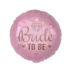 Foliowy Balony różowe z napis. "Bride To Be". 18" - 46 cm / 1 szt.