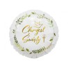 Foliowy Balony biały z napis. "Chrzest Święty". 18" - 46 cm / 1 szt.