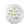 Balon foliowy Pierwsza Komunia Święta (kłosy), okrągły 18" 1 szt.