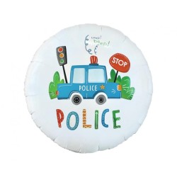 Foliowy Balony kolorowy z napis. "Police". 18" - 46 cm / 1 szt.