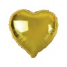 Balon foliowy złoty w kształcie serca, 18"- 46 cm /1szt