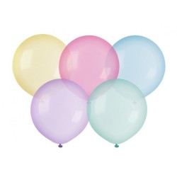 Lateksowe różnokolorowe Balony G150 krystaliczne - okrągłe, 19" - 48 cm. 25 szt.