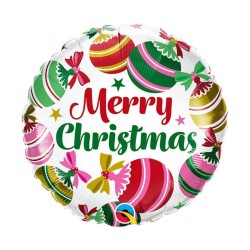 Foliowe Balony kolorowe z napis. "Merry Christmas". 18" - 46 cm / 1 szt.