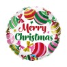 Foliowe Balony kolorowe z napis. "Merry Christmas". 18" - 46 cm / 1 szt.