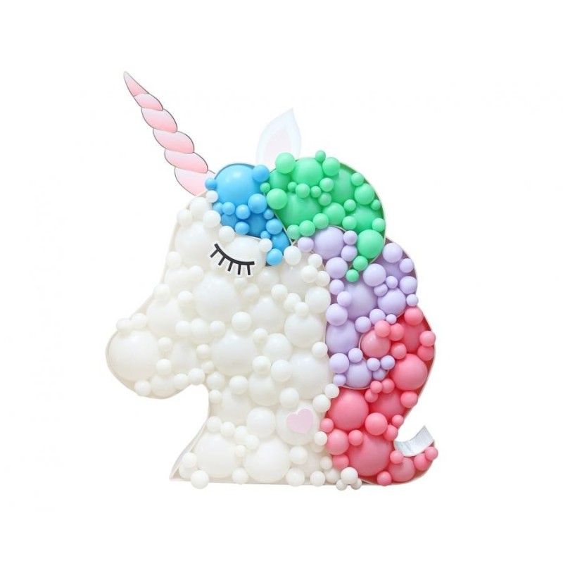 Kolorowy Szablon do wypełnienia balonami - Jednorożec, 118x148 cm 1 szt.