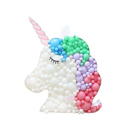 Kolorowy Szablon do wypełnienia balonami - Jednorożec, 118x148 cm 1 szt.