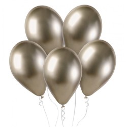 Lateksowe złote Balony GB120 shiny - klasyczne, 13" - 33 cm. 50 szt.
