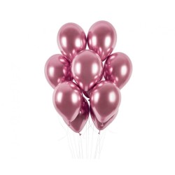 Lateksowe różowe Balony GB120 shiny - klasyczne, 13" - 33 cm. 50 szt.