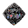 Foliowe Balony kolorowe z napis. "Happy Birthday" (Cogwheels). 18" - 46 cm / 1 szt.