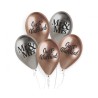 Lateksowe klasyczne Balony Shiny Premium Hel Just Married Mr&Mrs, 13"/ 5 szt.