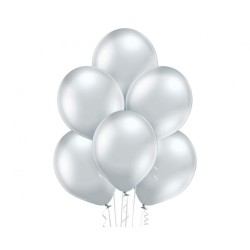 Lateksowe srebrne Balony B105  - klasyczne,12" - 30 cm. 100 szt.