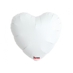 Balon foliowy biały w kształcie "serca", 14"- 35 cm / 5 szt