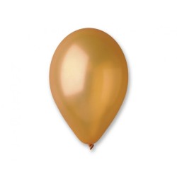 Lateksowe złote Balony GM120 metal - klasyczne, 13" - 33 cm. 50 szt.